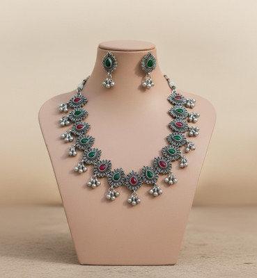 Mishti Jewels Alloy Silver Jewellery Set(Pack of 1)