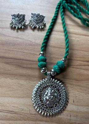 MS Creation Alloy Brass Silver Jewellery Set(Pack of 2)