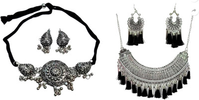 JMBW INTERNATIONAL Alloy Black, Silver Jewellery Set(Pack of 2)