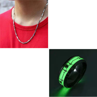 Vipunj Alloy Sterling Silver Silver, Green Jewellery Set(Pack of 1)