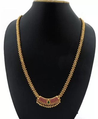 Aaiku Copper Gold-plated Gold, Red Jewellery Set(Pack of 1)