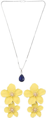 Opus Gems Stone Silver, Yellow Jewellery Set(Pack of 1)