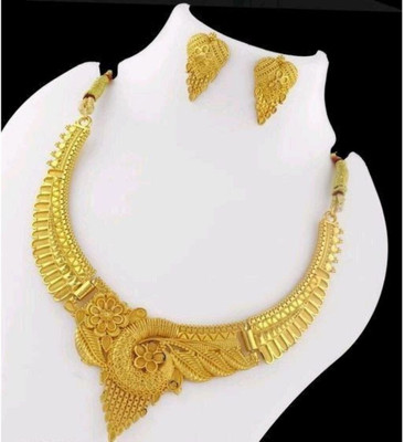 Krishna Creation Alloy Gold-plated Gold Jewellery Set(Pack of 1)