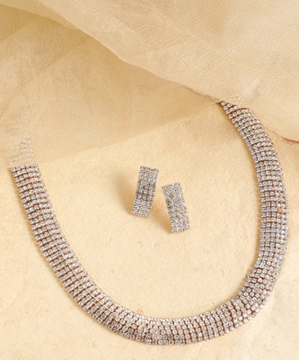 SOHI Alloy Gold-plated Silver Jewellery Set(Pack of 2)