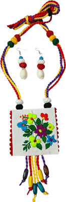 Soundarya boutique Fabric White, Multicolor Jewellery Set(Pack of 1)