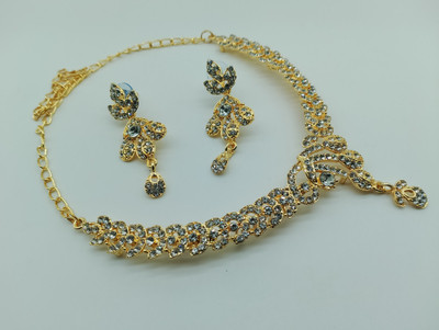 R A Enterprises Alloy Gold-plated Gold Jewellery Set(Pack of 1)