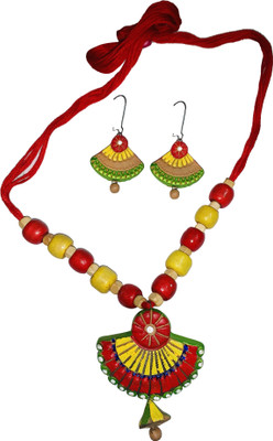 SharanyaD Terracotta Multicolor Jewellery Set(Pack of 3)
