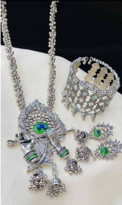 Shri Radhe Fashion House Alloy Silver Jewellery Set(Pack of 1)