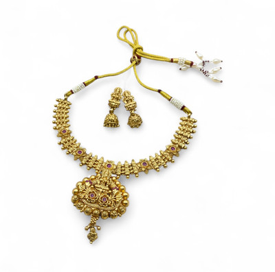 Sirini Brass Gold-plated Gold Jewellery Set(Pack of 3)