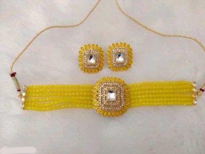 shivay Crystal Gold-plated Yellow, Gold Jewellery Set(Pack of 1)