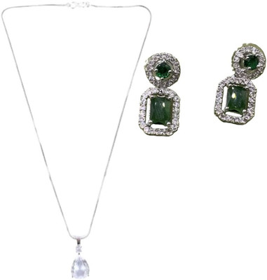 SRK Fashions Alloy White, Green Jewellery Set(Pack of 1)