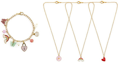 EnlightenMani Alloy Gold-plated Multicolor Jewellery Set(Pack of 4)