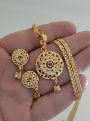Rohit Fashion Brass Brass Gold Jewellery Set(Pack of 1)