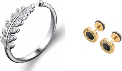 Vipunj Brass, Stainless Steel Sterling Silver, Gold-plated Silver, Gold Jewellery Set(Pack of 2)