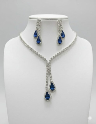 DWEH Alloy Blue Jewellery Set(Pack of 1)