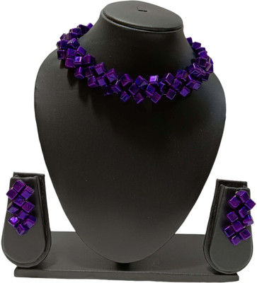 UTTARAI Alloy Purple Jewellery Set(Pack of 3)