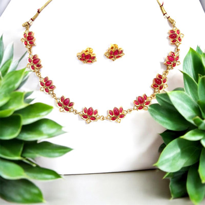 Aryavansh Emporium Alloy Gold-plated Gold Jewellery Set(Pack of 3)