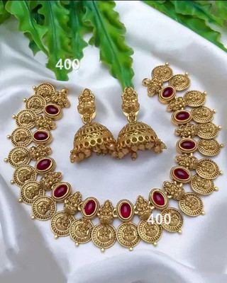 Dharmkul Brass, Copper Gold-plated Gold Jewellery Set(Pack of 1)