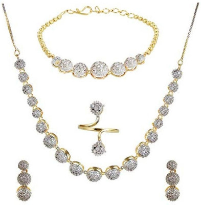 Opus Gems Alloy Gold-plated Gold Jewellery Set(Pack of 1)