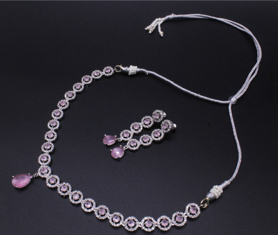 Gleamora Copper Silver Pink Jewellery Set(Pack of 3)