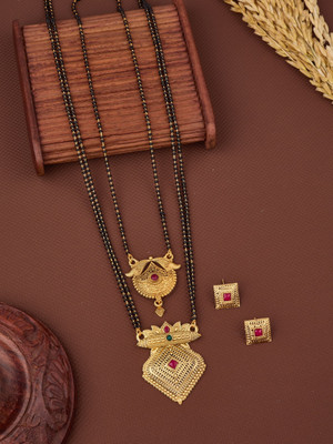 DHYANAV Brass Gold-plated Gold Jewellery Set(Pack of 1)