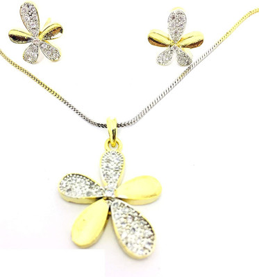 Vitthalesh Alloy Gold-plated Gold Jewellery Set(Pack of 1)