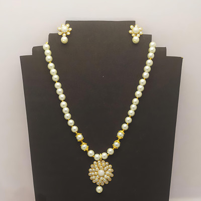 HIBAA Alloy White Jewellery Set(Pack of 1)