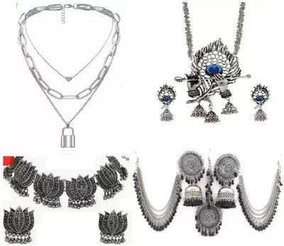 COSMODUST Oxidised Silver Silver Silver Jewellery Set(Pack of 1)