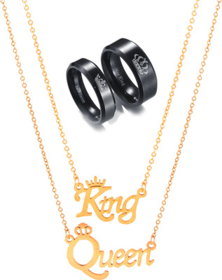 Thrillz Stainless Steel Gold-plated Gold Jewellery Set(Pack of 1)