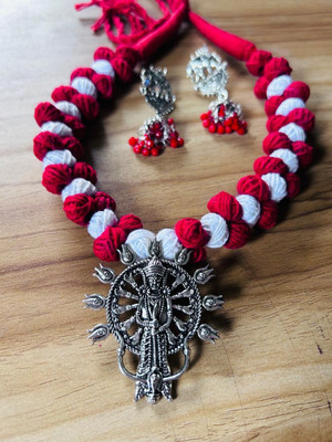 MS Creation Dori, Alloy Brass Silver Jewellery Set(Pack of 2)