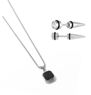 Vipunj Alloy Sterling Silver Black, Silver Jewellery Set(Pack of 2)