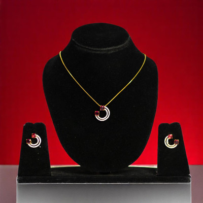 GIFTARIAA Sterling Silver Sterling Silver Gold Jewellery Set(Pack of 1)