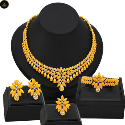 Gehney joy of jewels Alloy Gold-plated Gold Jewellery Set(Pack of 4)
