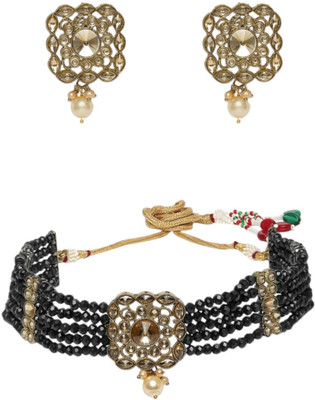 ANOUK Brass Gold-plated Black Jewellery Set(Pack of 3)