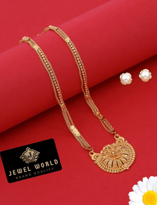 Jewel WORLD Brass, Copper Gold-plated Gold, Black Jewellery Set(Pack of 1)