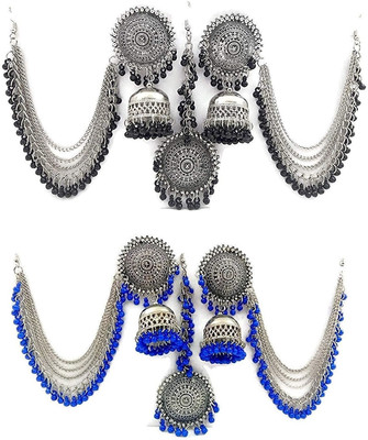 ZUKHRUF Oxidised Silver Silver Multicolor Jewellery Set(Pack of 2)