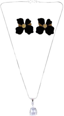 SKG Fashions Stone White, Black Jewellery Set(Pack of 1)