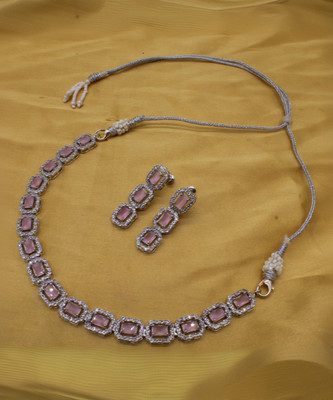 Shining Angel Copper Silver Pink Jewellery Set(Pack of 3)