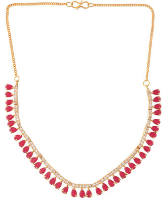 SRK Fashions Alloy Pink Jewellery Set(Pack of 1)