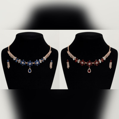 Konika Alloy Sterling Silver Multicolor Jewellery Set(Pack of 1)