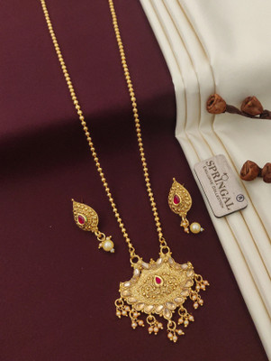 SPARSH JEWELRY Brass, Copper, Alloy Gold-plated, Brass, Copper Gold, Multicolor Jewellery Set(Pack of 1)