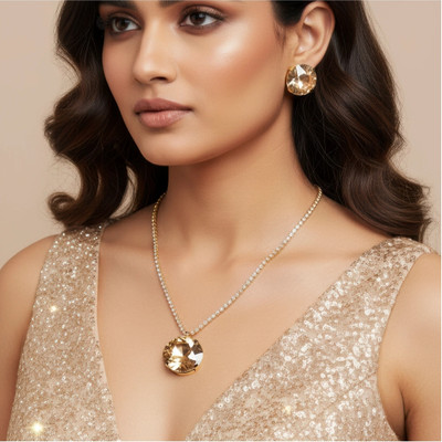 GLITSUN Alloy Gold Jewellery Set(Pack of 2)