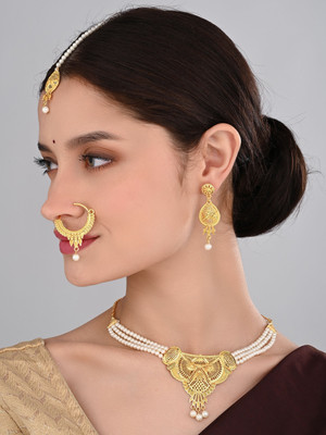 BengCraft Alloy Gold Jewellery Set(Pack of 1)