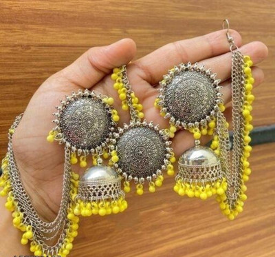 JEWERICHE IMITATION Alloy Yellow Jewellery Set(Pack of 2)