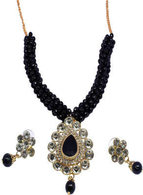 MANIKARNIKA Stone, Alloy Black, Silver Jewellery Set(Pack of 1)