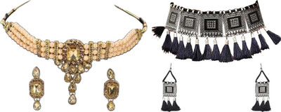 JMBW INTERNATIONAL Alloy Gold, White Jewellery Set(Pack of 2)