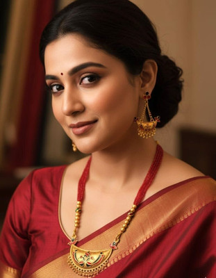 balaji gold Copper Gold-plated Red, Gold Jewellery Set(Pack of 1)
