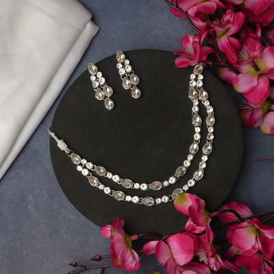 EIT Collection Alloy Silver White, Silver Jewellery Set(Pack of 3)