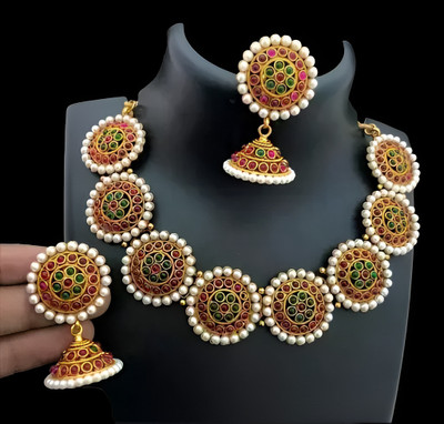 RAAJIS Alloy Gold-plated Multicolor Jewellery Set(Pack of 1)