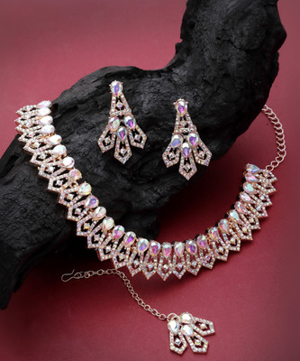 Sukkhi Alloy Copper Rose Gold Jewellery Set(Pack of 4)